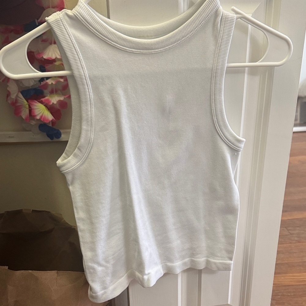 Bloom White Ribbed Top